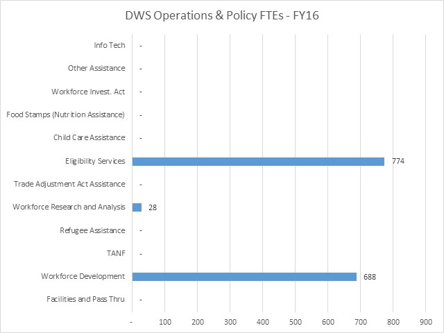 Workforce Services Operations and Policy Line Item FTEs